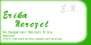 erika merczel business card